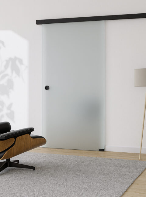 Hansaglas Glasschiebetürsystem SL 200 cm Schwarz – Ansicht 2