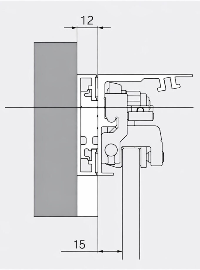 Dorma MUTO M 60 2.0 Unterfütterungsprofil – Dorma MUTO 2.0 Unterfütterungsprofil 12 mm