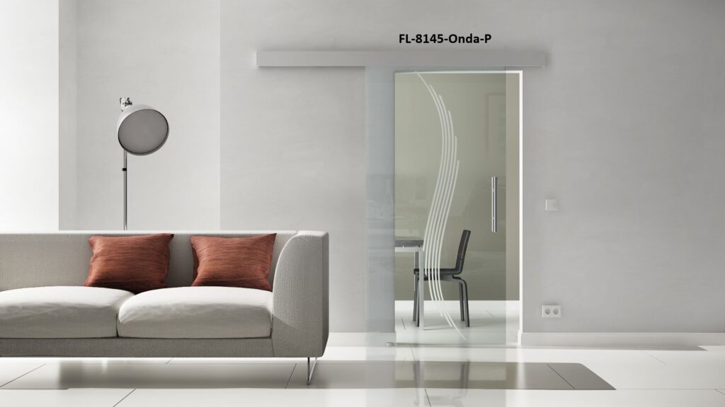 Glasschiebetür Sonderdekor Komplettset – FL-8145-Onda-Pos