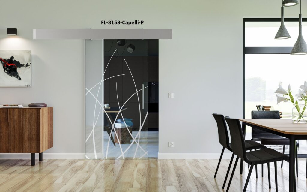 Glasschiebetür Sonderdekor Komplettset – FL-8153-Capelli-Pos