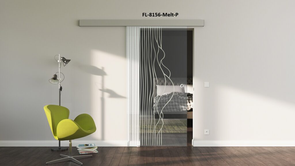 Glasschiebetür Sonderdekor Komplettset – FL-8156-Melt-Pos