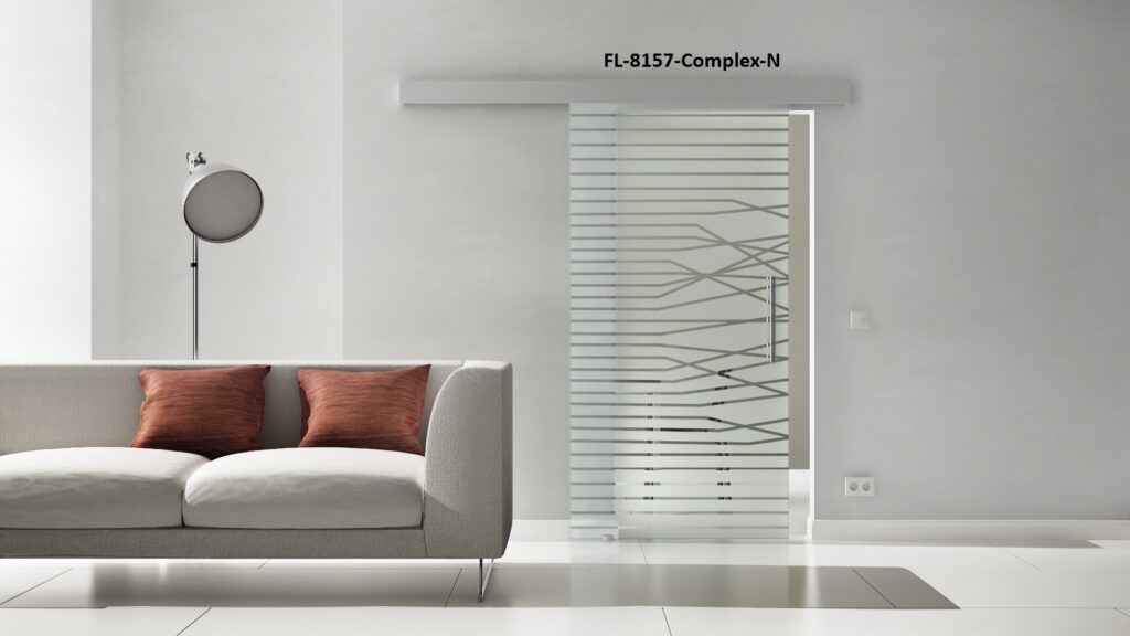 Glasschiebetür Sonderdekor Komplettset – FL-8157-Complex-Neg