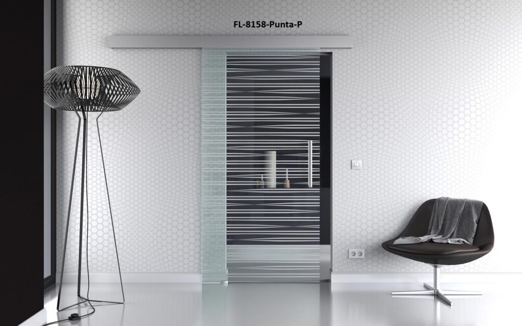 Glasschiebetür Sonderdekor Komplettset – FL_8158_Punta_Pos