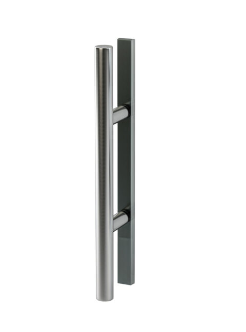 Glasschiebetür Stangengriff flach Edelstahl