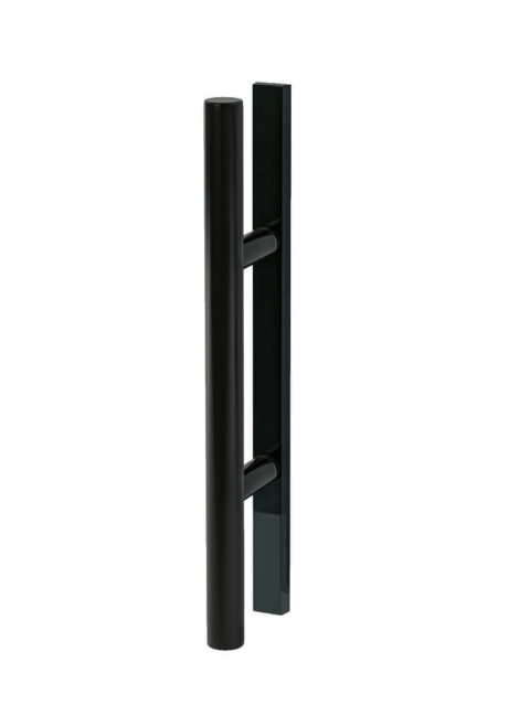 Glasschiebetür Stangengriff flach Schwarz