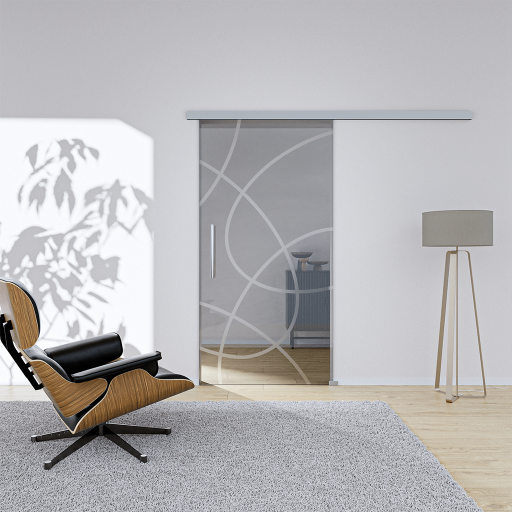 Glasschiebetür Orbit2 Komplettset 90 x 205 cm – GX1ENXG