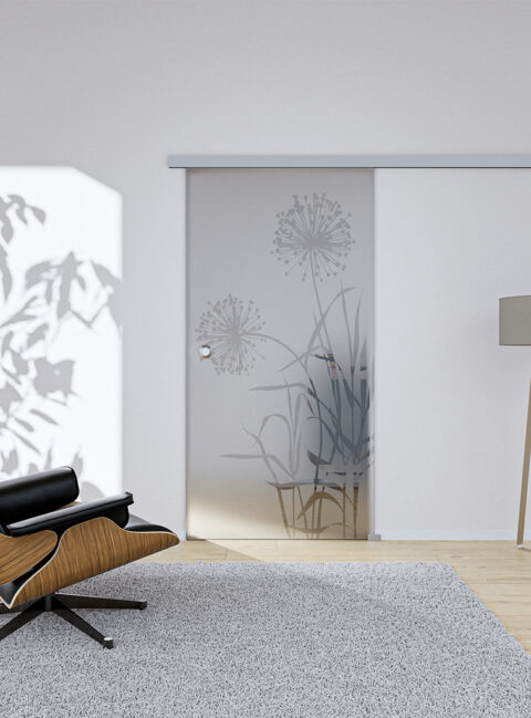 Glasschiebetür Bloom1 Komplettset