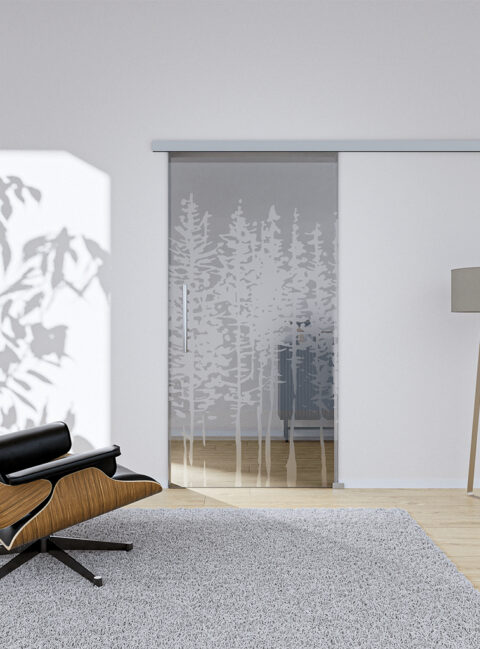 Glasschiebetür Wood2 Komplettset – Ansicht 2