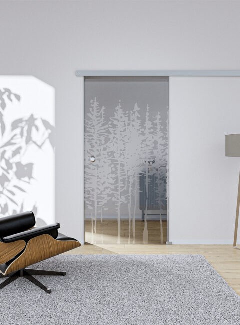 Glasschiebetür Wood2 Komplettset