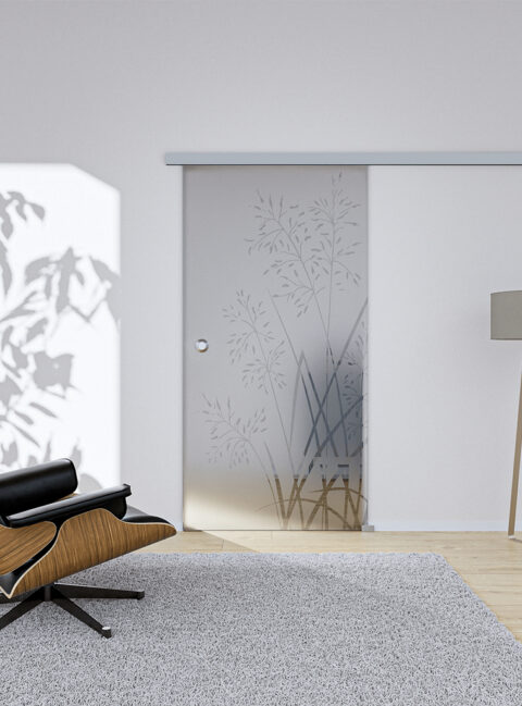 Glasschiebetür Flora1 Komplettset