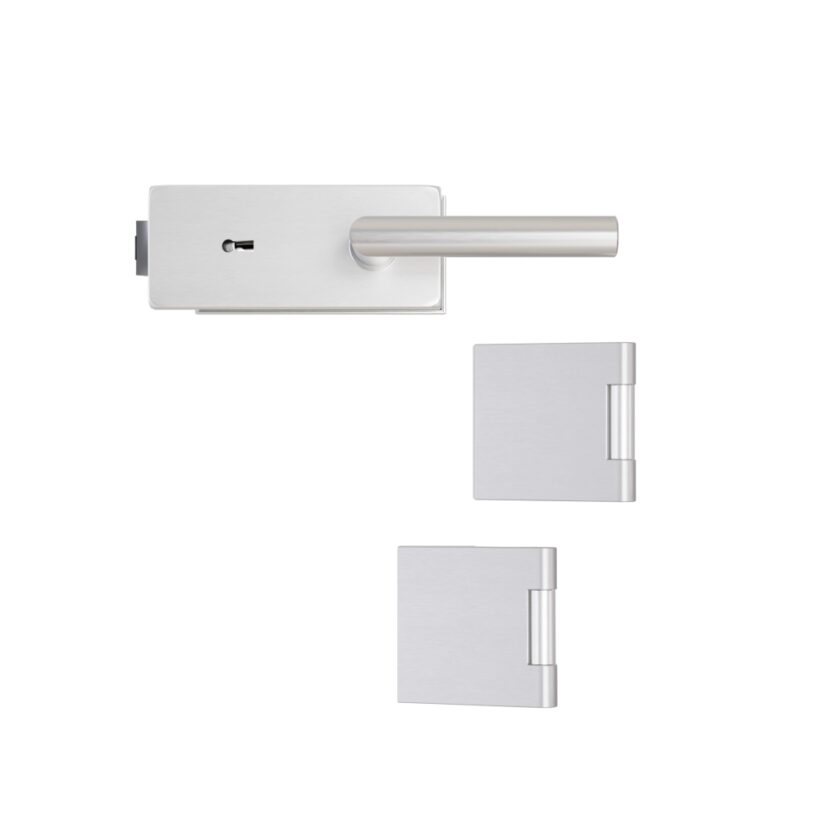 Glastürbeschlag Studio/Office Cubus BB Beschlag-Set Aluminium