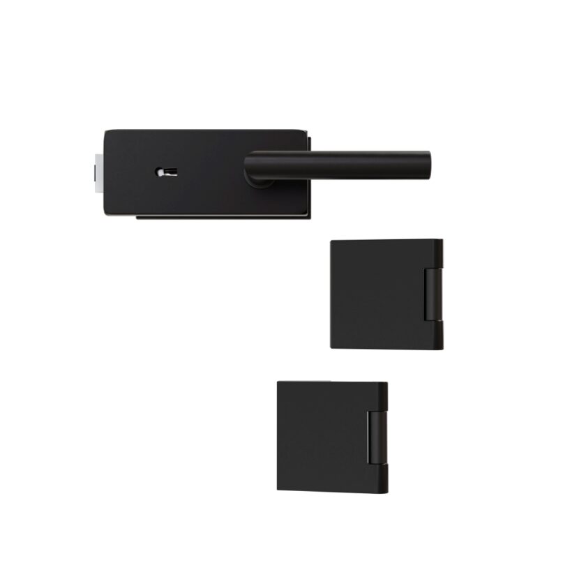 Glastürbeschlag Studio/Office Cubus BB Beschlag-Set Schwarz