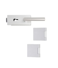 Glastürbeschlag Studio/Office Cubus PZ Beschlag-Set Aluminium