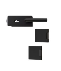 Glastürbeschlag Studio/Office Cubus PZ Beschlag-Set Schwarz