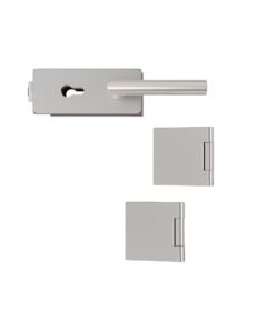 Glastürbeschlag Studio/Office Cubus PZ Beschlag-Set Edelstahl