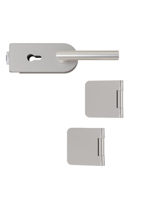 Glastürbeschlag Studio/Office Beschlag-Set Profilzylinderschloss – Ansicht 2