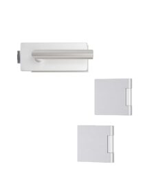 Glastürbeschlag Studio/Office Cubus UV Beschlag-Set Aluminium