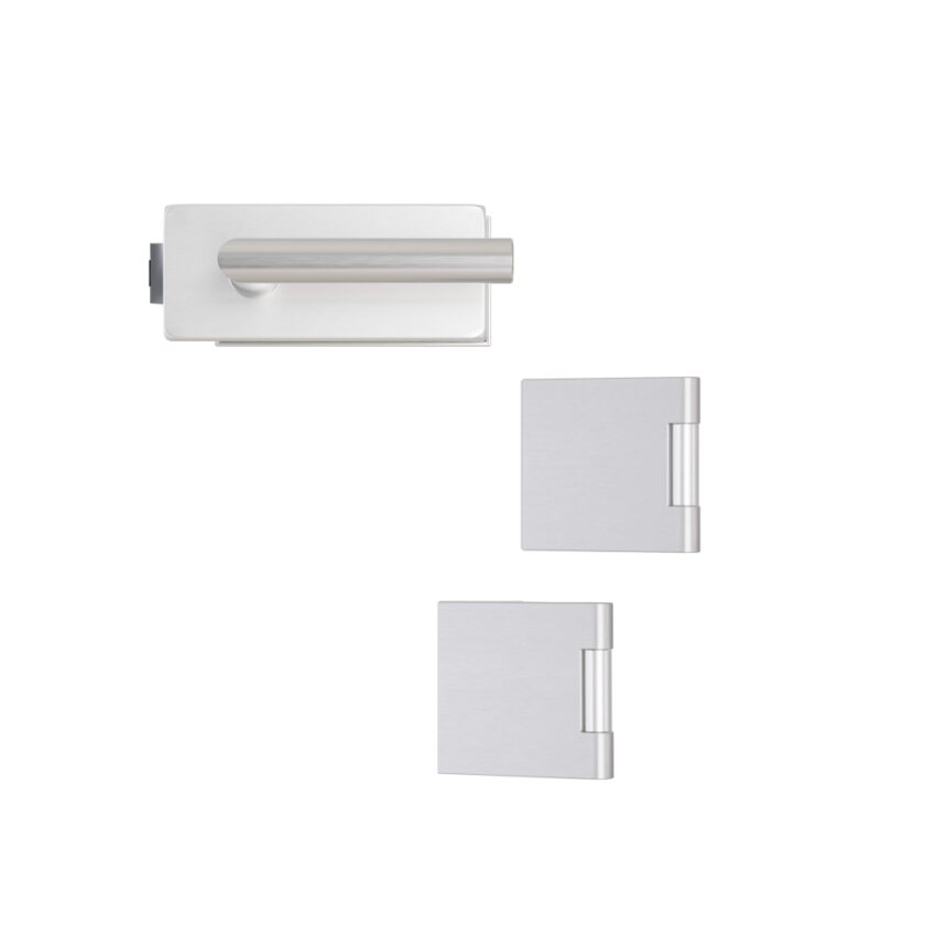 Glastürbeschlag Studio/Office Cubus UV Beschlag-Set Aluminium