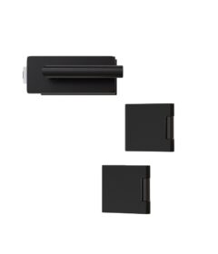 Glastürbeschlag Studio/Office Cubus UV Beschlag-Set Schwarz