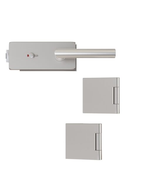 Glastürbeschlag Studio/Office WC Cubus Beschlag-Set – Ansicht 2