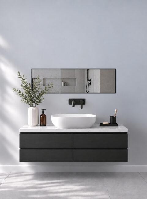 Infrarotheizung BLICK KONTUR Spiegel 120 x 35 cm 320 W