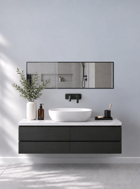 Infrarotheizung BLICK KONTUR Spiegel 130 x 40 cm 500 W