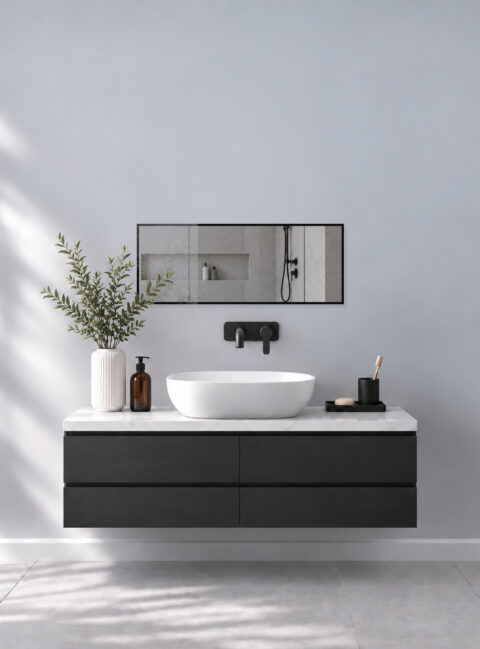 Infrarotheizung BLICK KONTUR Spiegel 90 x 35 cm 250 W