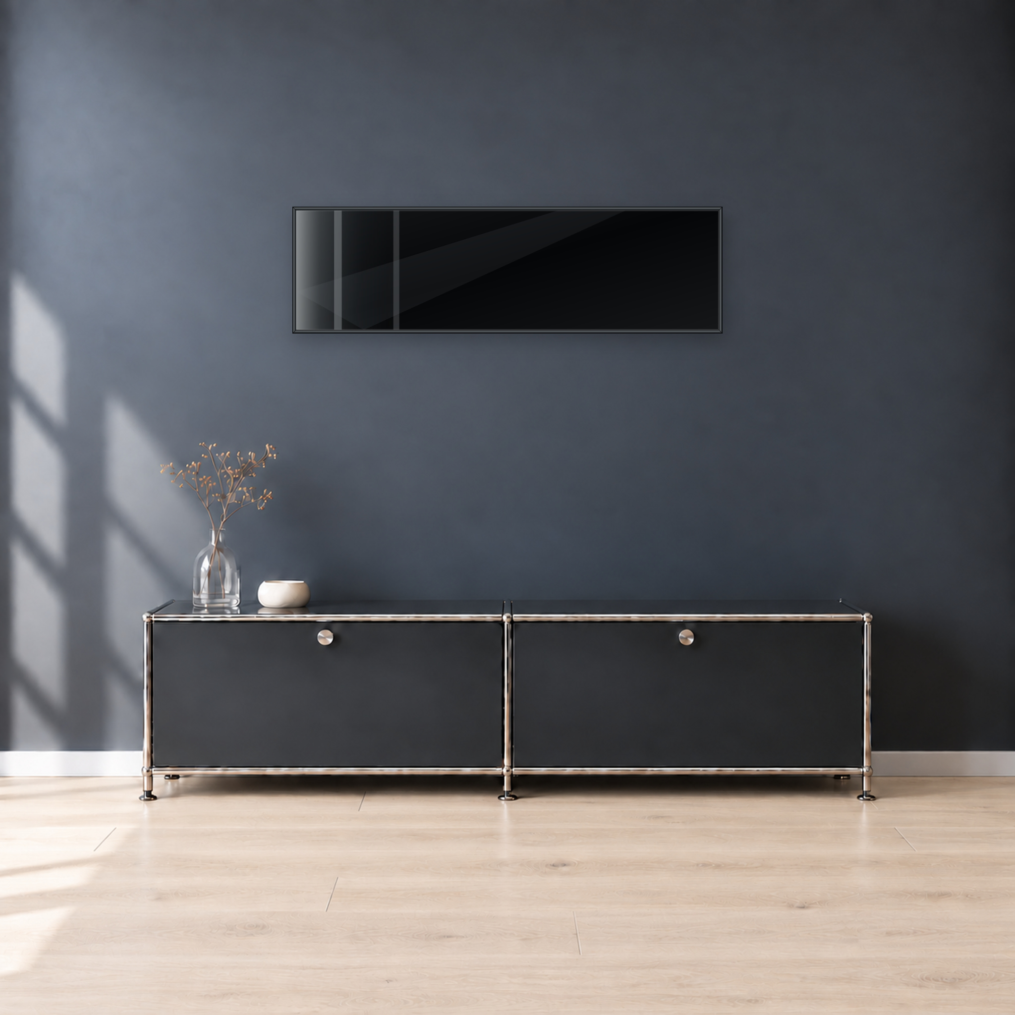 Infrarotheizung KONTUR schwarz 120 x 35 cm 320 W