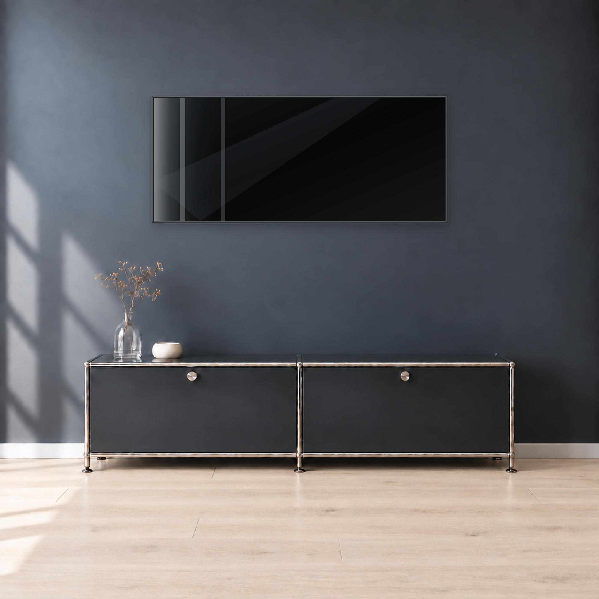 Infrarotheizung KONTUR schwarz 140 x 60 cm 900 W