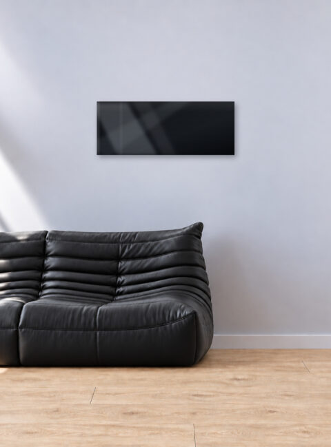 Infrarotheizung PUR schwarz 90 x 35 cm 250 W