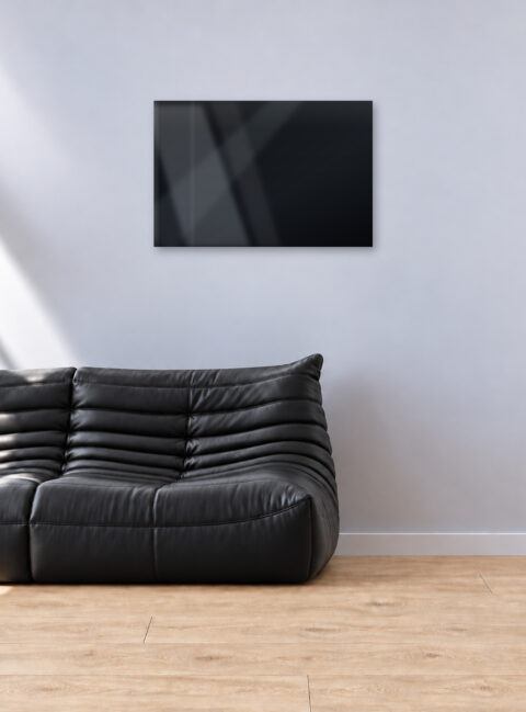 Infrarotheizung PUR schwarz 90 x 60 cm 500 W