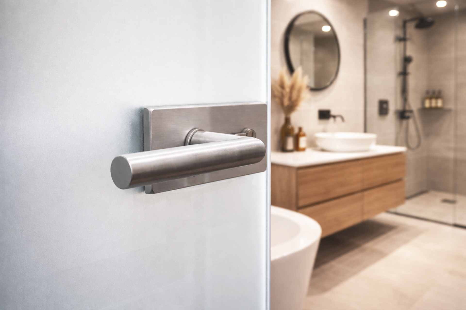 Schiebetür statt Drehtür im Bad